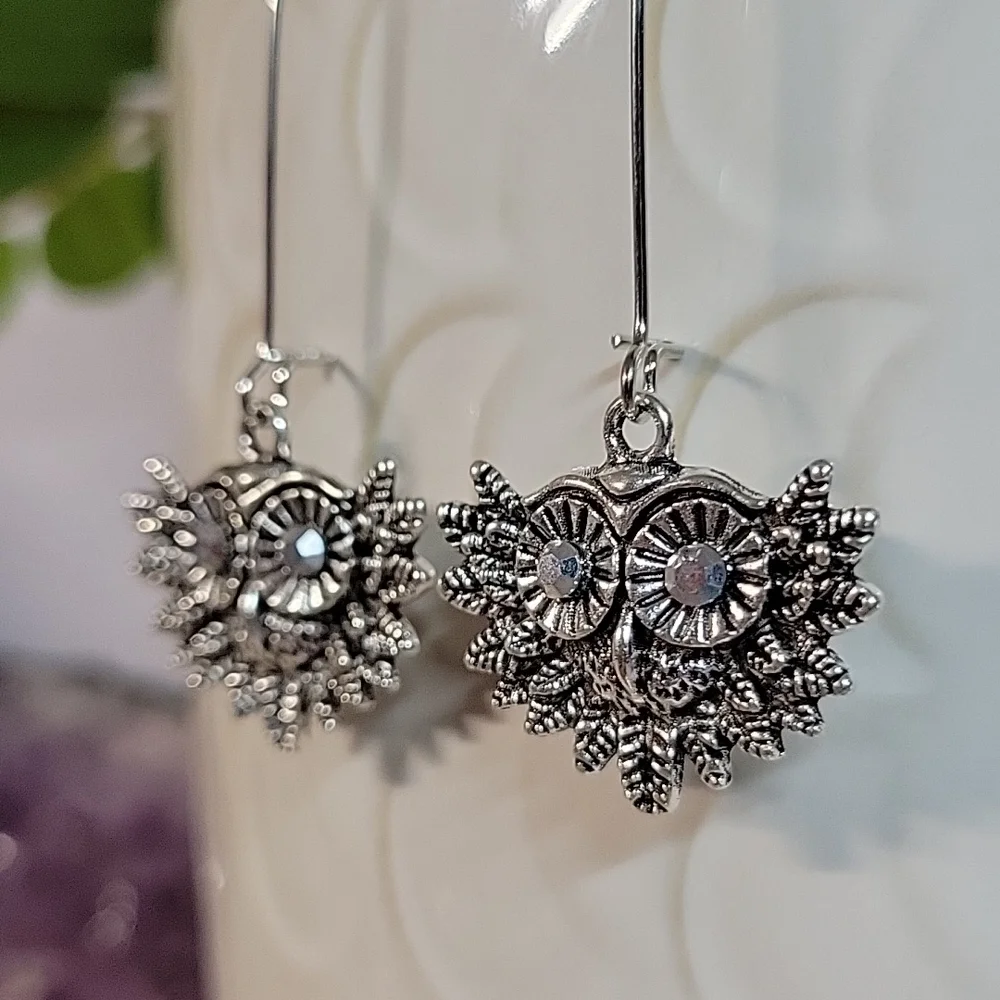 🔥LAST PAIR🔥 Owl Vintage Style Long Drop Earrings